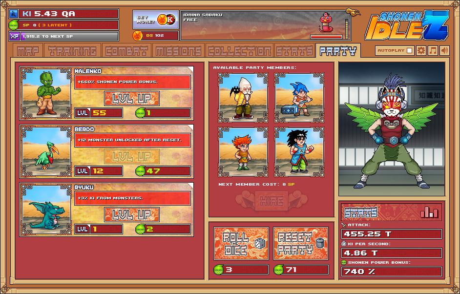 Скриншот №5 из игры Shonen Idle Z