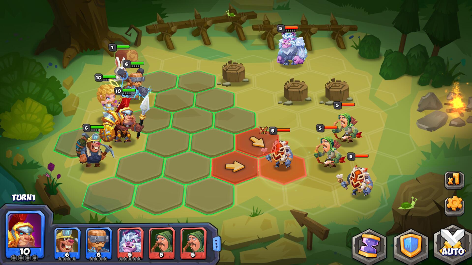 Screenshot №1 from game Tactical Monsters Rumble Arena